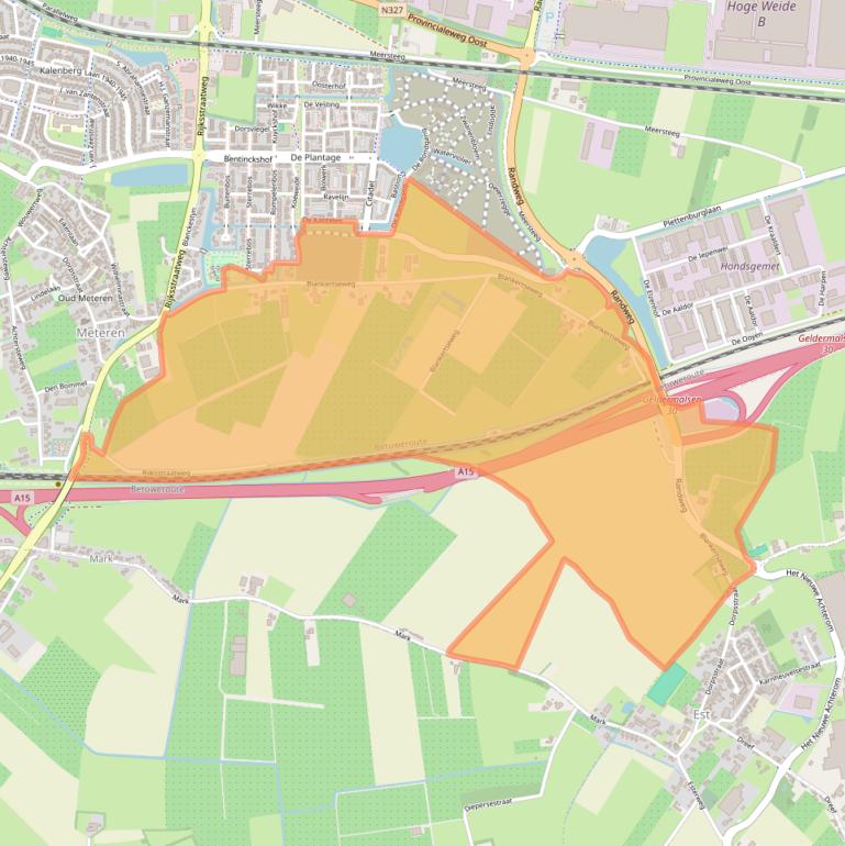 Kaart van postcodegebied 4194NL.