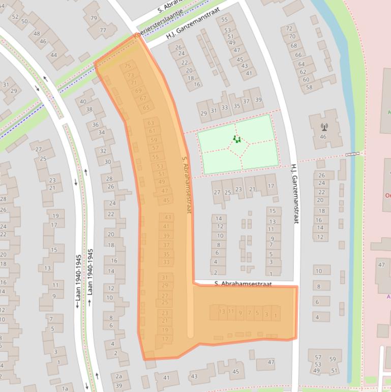 Kaart van postcodegebied 4194RC.