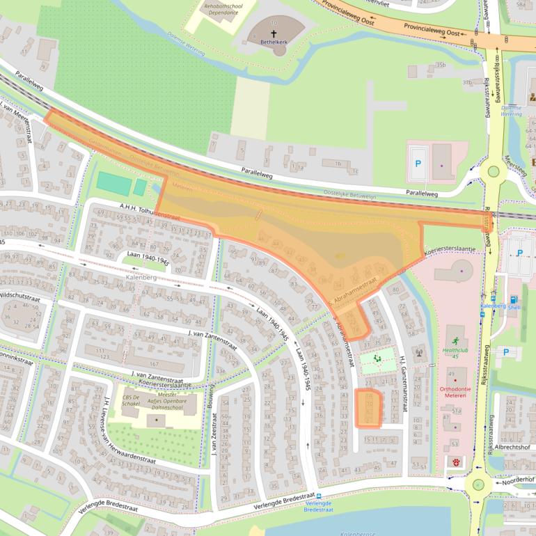 Kaart van postcodegebied 4194RE.
