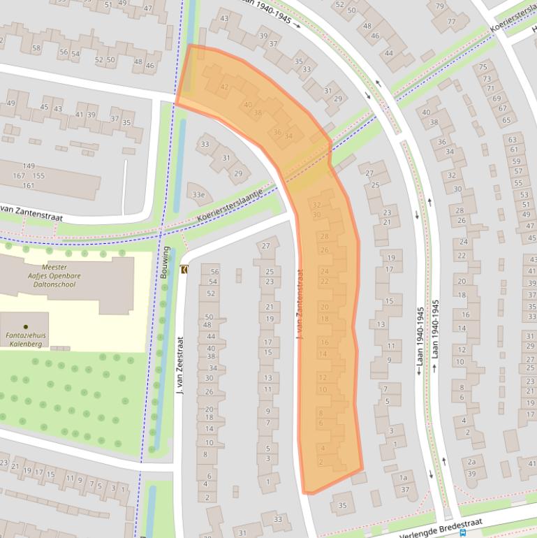 Kaart van postcodegebied 4194RK.