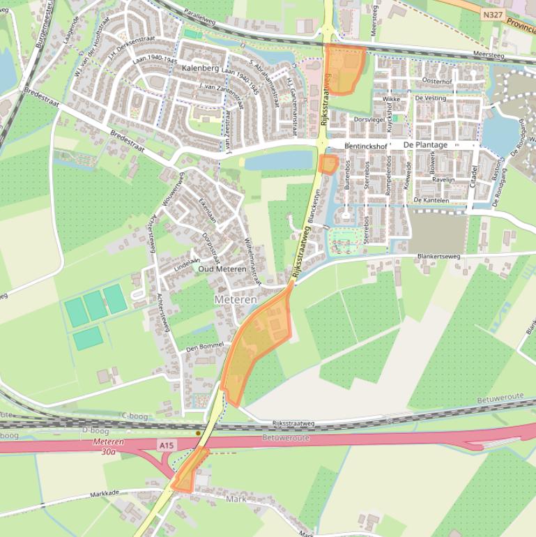 Kaart van postcodegebied 4194SL.
