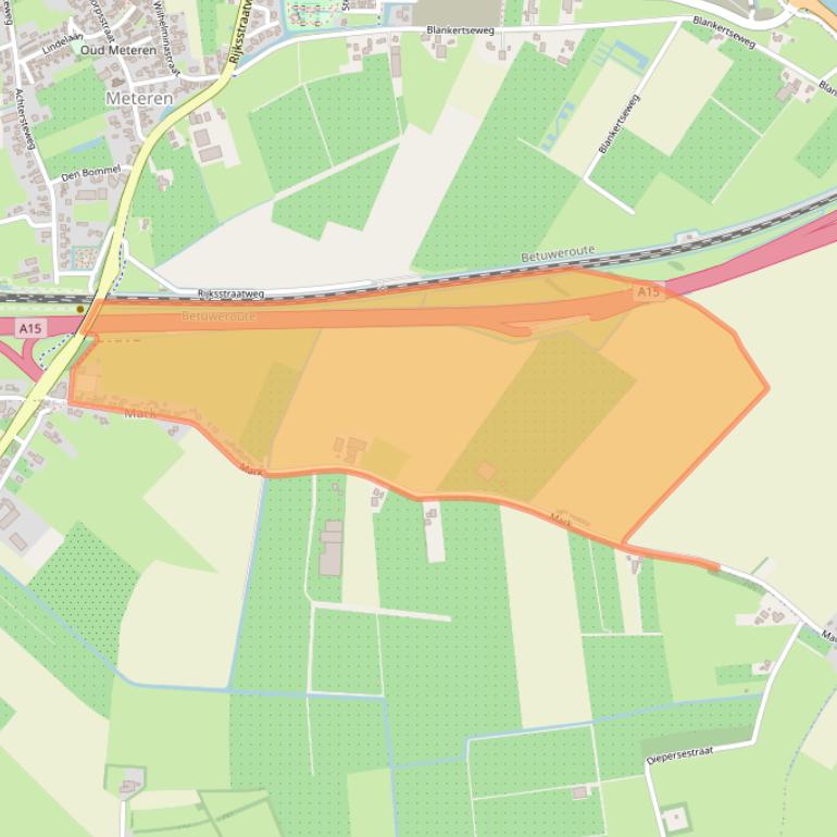 Kaart van postcodegebied 4194SM.