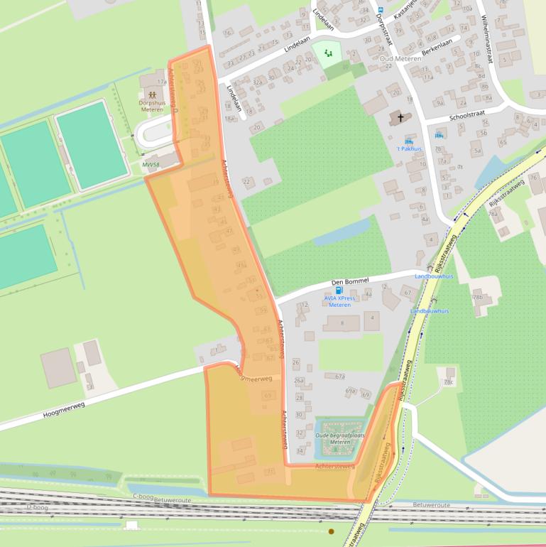 Kaart van postcodegebied 4194TJ.