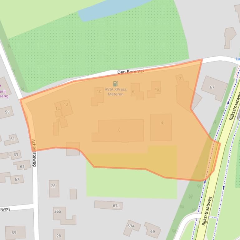 Kaart van postcodegebied 4194TZ.