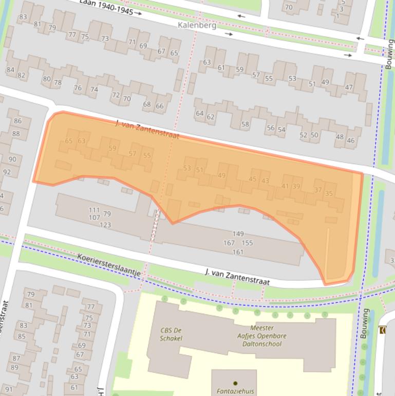 Kaart van postcodegebied 4194VA.