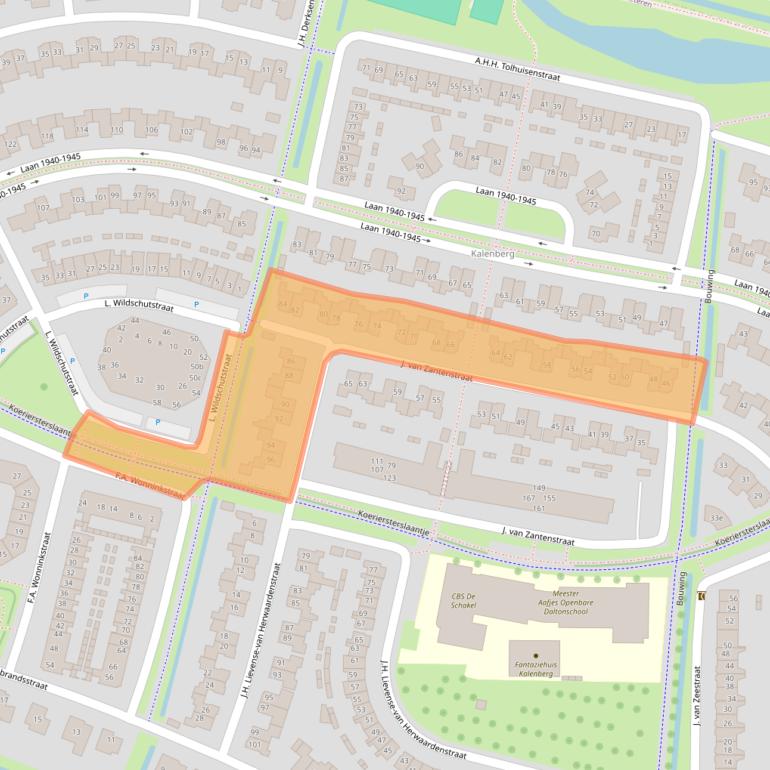 Kaart van postcodegebied 4194VC.