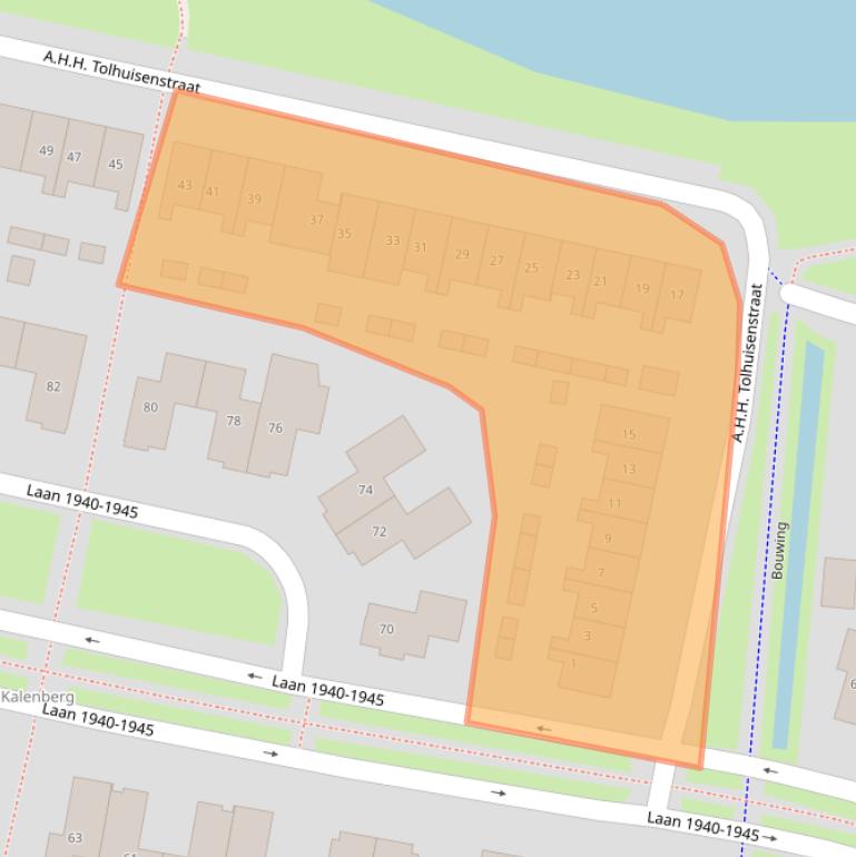 Kaart van postcodegebied 4194VD.