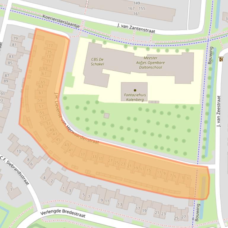 Kaart van postcodegebied 4194VJ.