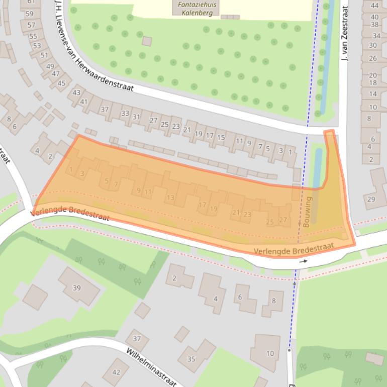 Kaart van postcodegebied 4194VN.
