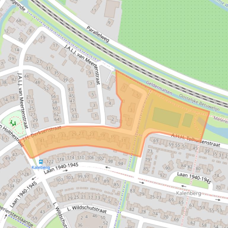 Kaart van postcodegebied 4194WG.