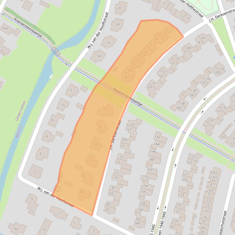 Kaart van postcodegebied 4194WJ.