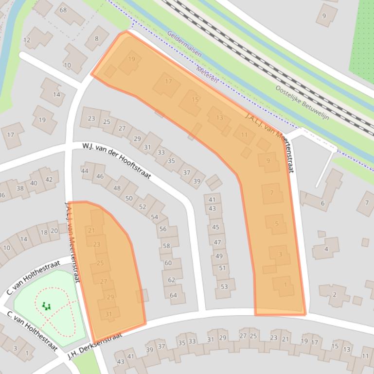 Kaart van postcodegebied 4194WK.