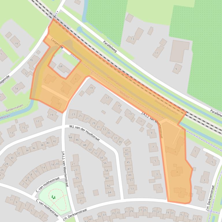 Kaart van postcodegebied 4194WL.