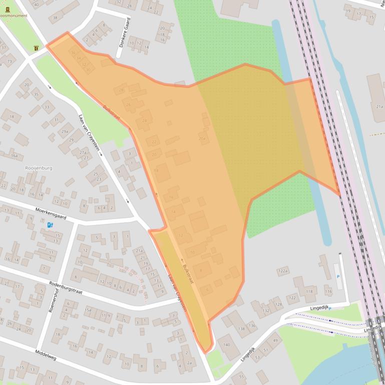 Kaart van postcodegebied 4196AW.