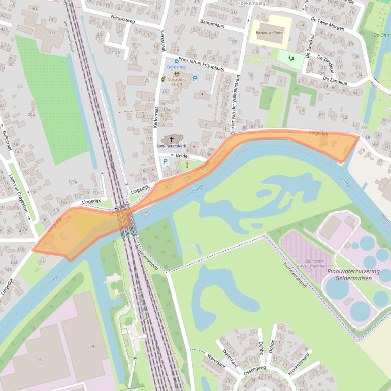 Kaart van postcodegebied 4196HA.