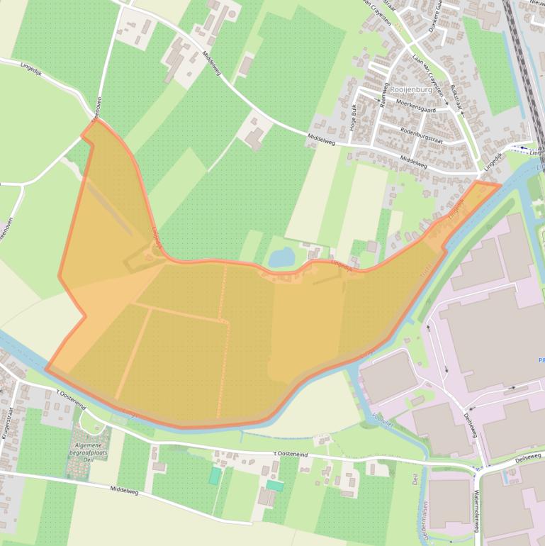 Kaart van postcodegebied 4196HB.