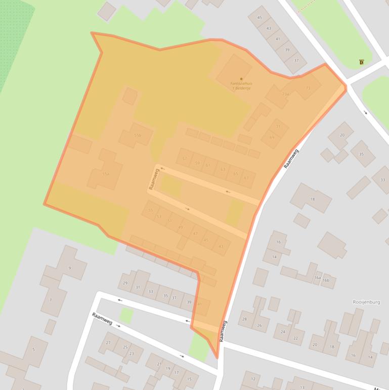 Kaart van postcodegebied 4196HP.