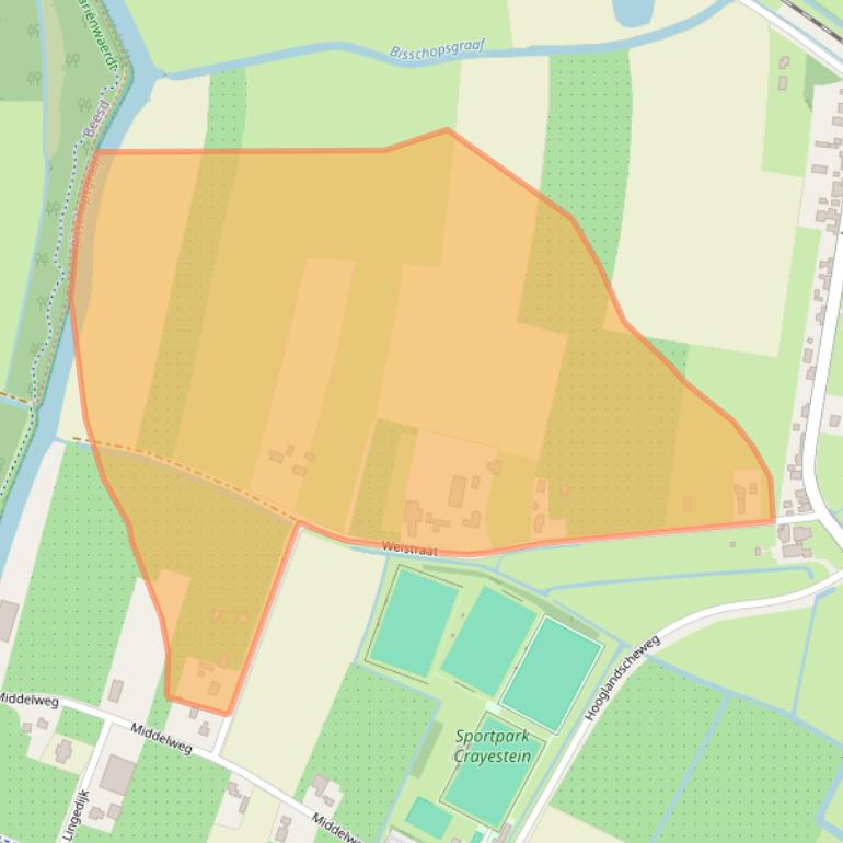 Kaart van postcodegebied 4196JE.