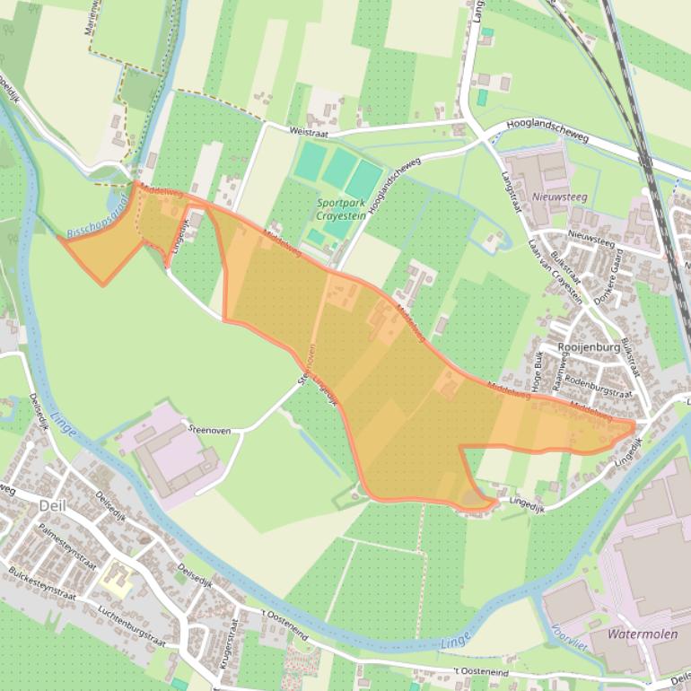 Kaart van postcodegebied 4196JG.