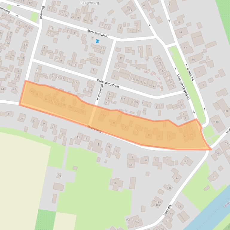 Kaart van postcodegebied 4196JH.