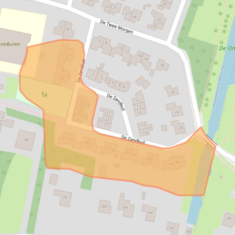 Kaart van postcodegebied 4196JW.
