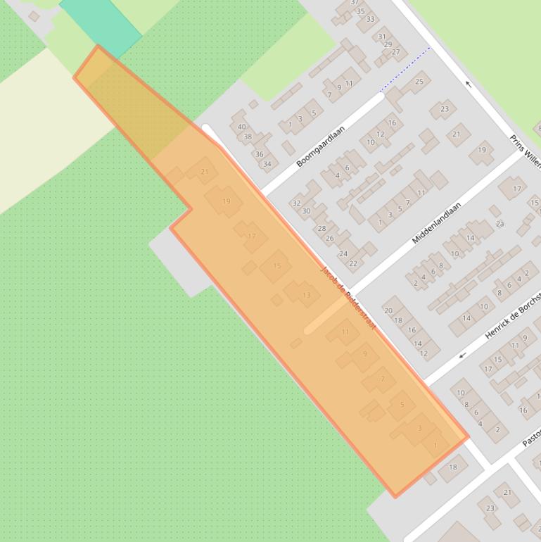 Kaart van postcodegebied 4197BL.