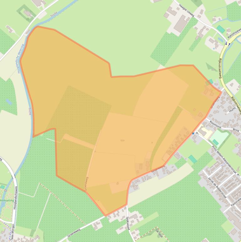 Kaart van postcodegebied 4197HG.