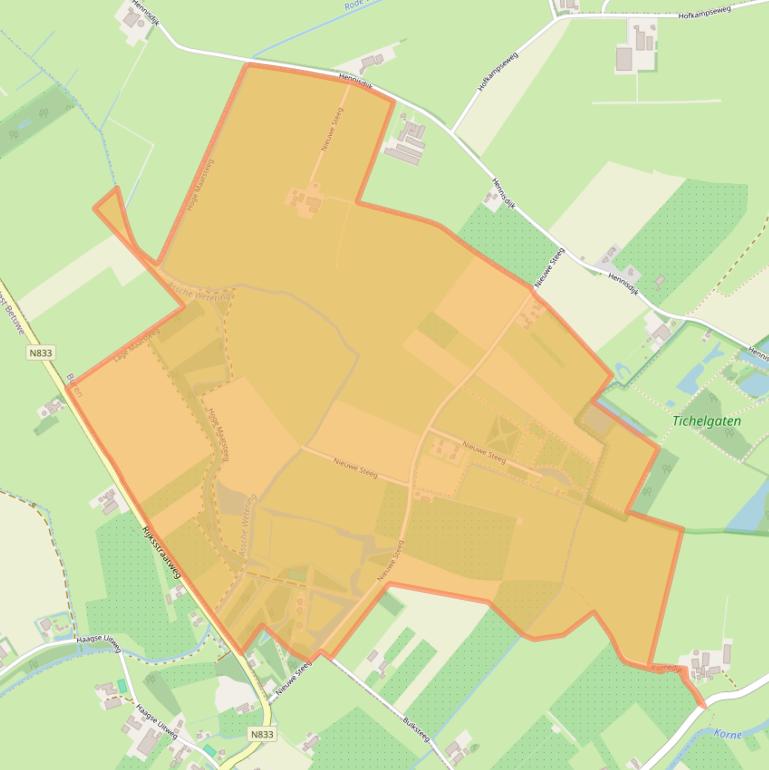 Kaart van postcodegebied 4197RD.