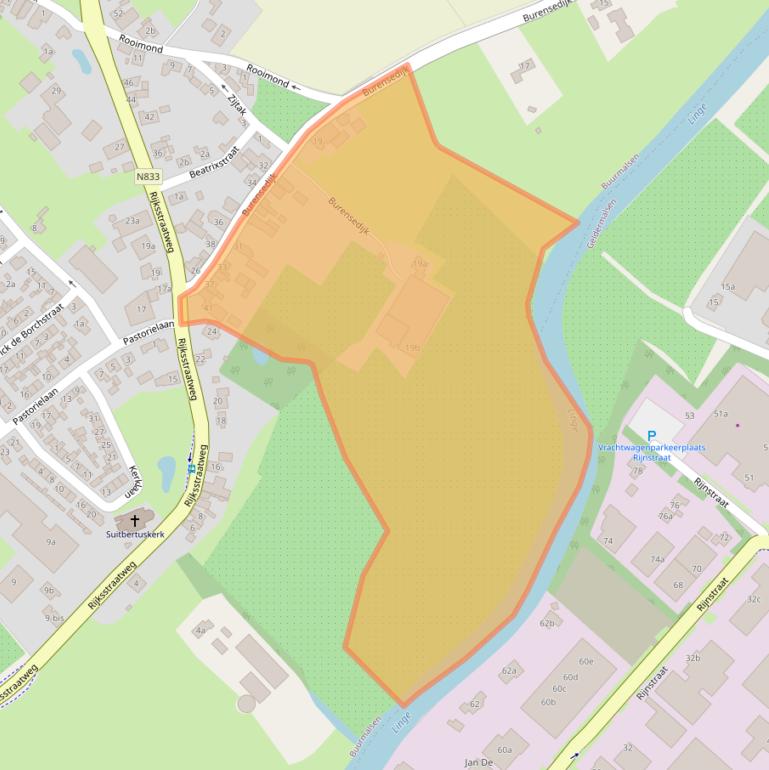 Kaart van postcodegebied 4197RG.