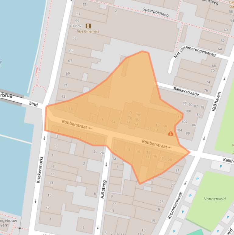 Kaart van postcodegebied 4201AK.