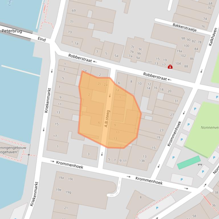 Kaart van postcodegebied 4201AL.