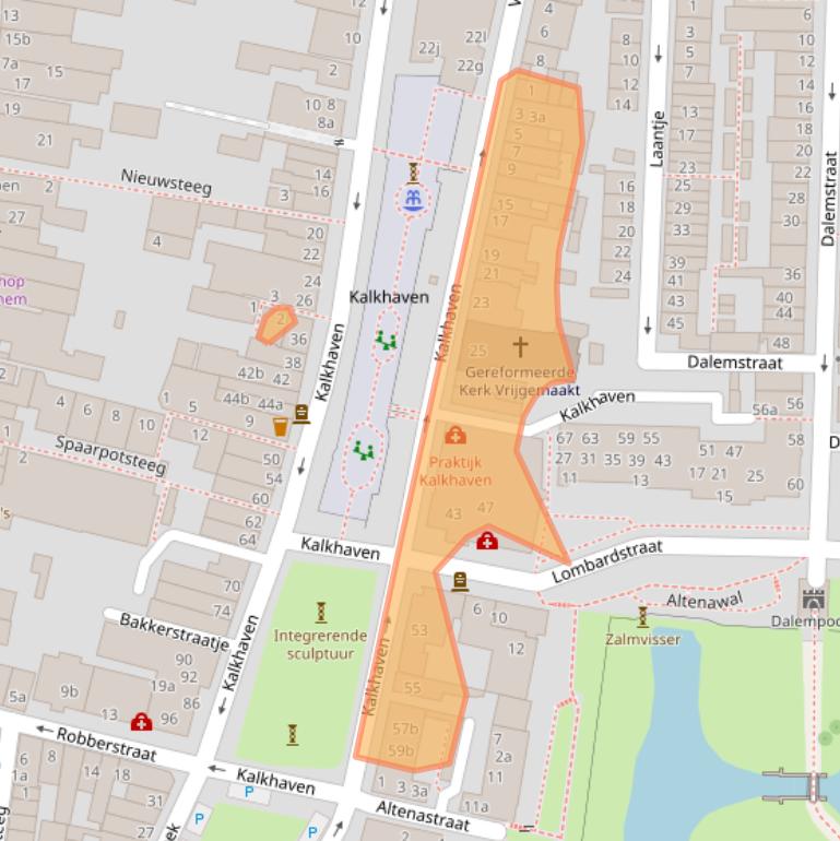 Kaart van postcodegebied 4201BA.