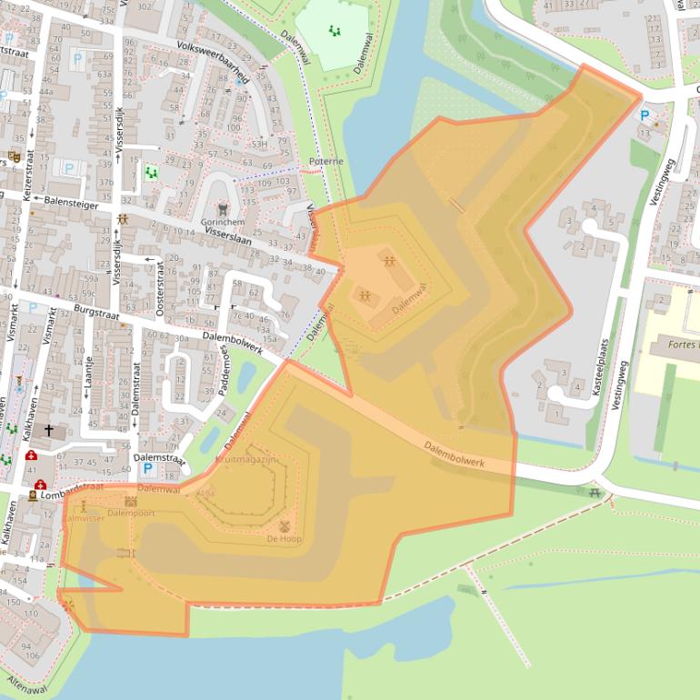 Kaart van postcodegebied 4201BS.