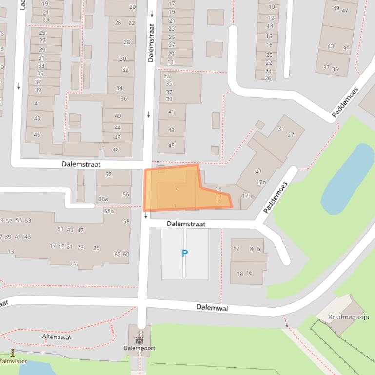 Kaart van postcodegebied 4201BT.