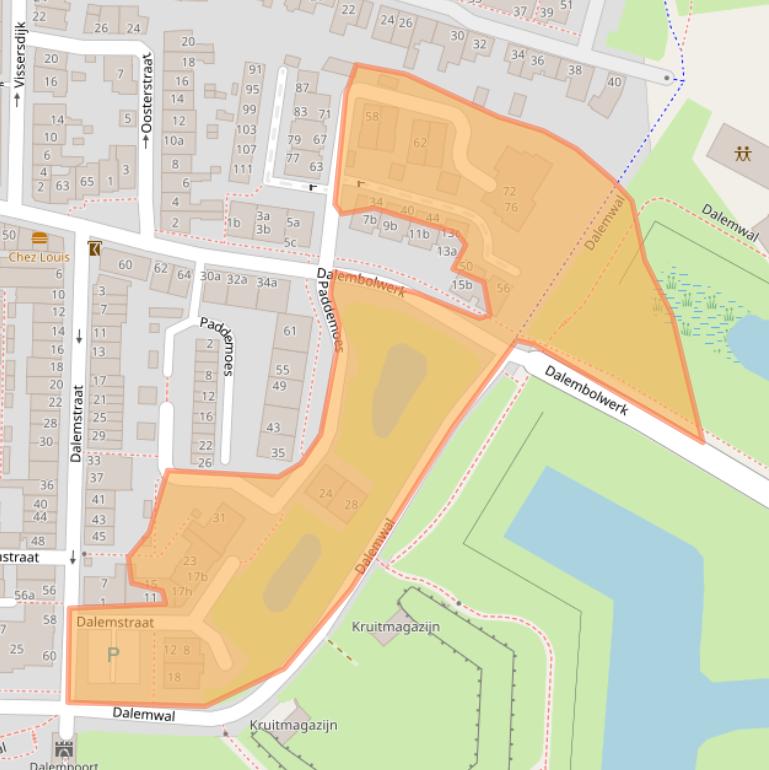 Kaart van postcodegebied 4201BV.