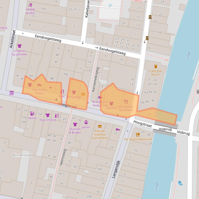 Kaart van postcodegebied 4201CA.