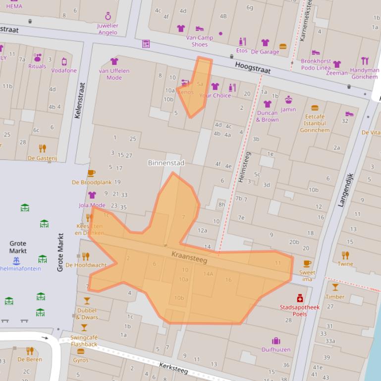 Kaart van postcodegebied 4201CD.