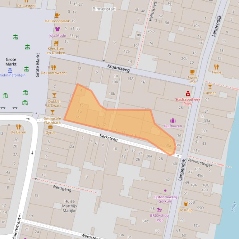 Kaart van postcodegebied 4201CK.