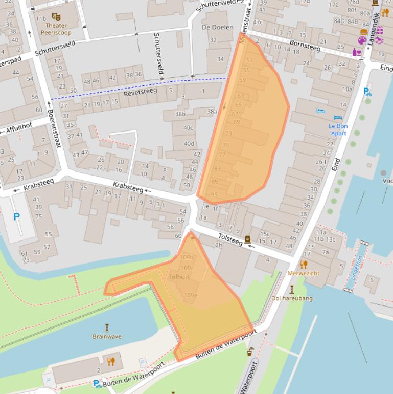 Kaart van postcodegebied 4201CW.