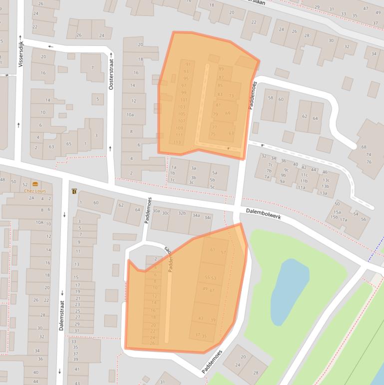 Kaart van postcodegebied 4201DA.