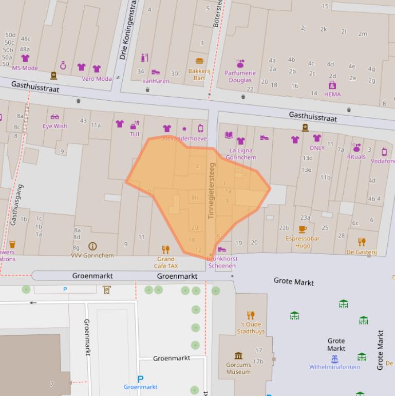 Kaart van postcodegebied 4201ED.