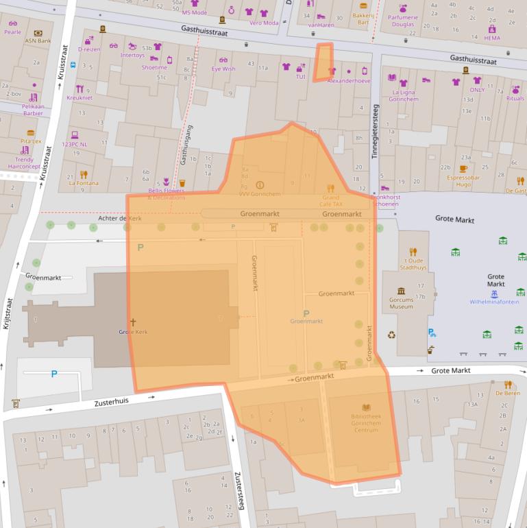 Kaart van postcodegebied 4201EE.