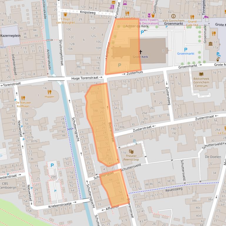 Kaart van postcodegebied 4201GB.