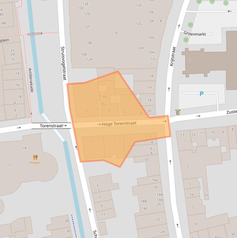 Kaart van postcodegebied 4201GC.