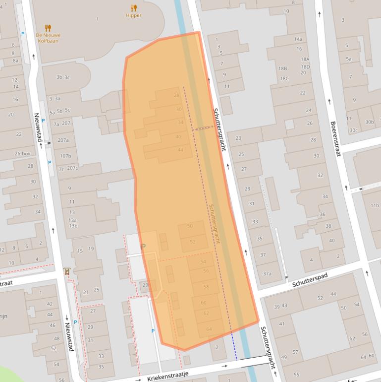 Kaart van postcodegebied 4201GL.
