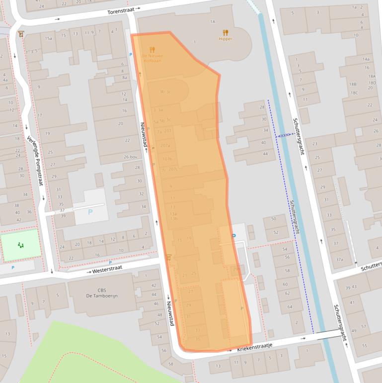 Kaart van postcodegebied 4201GN.