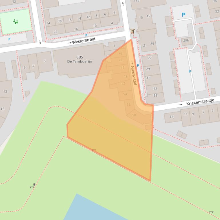 Kaart van postcodegebied 4201GR.