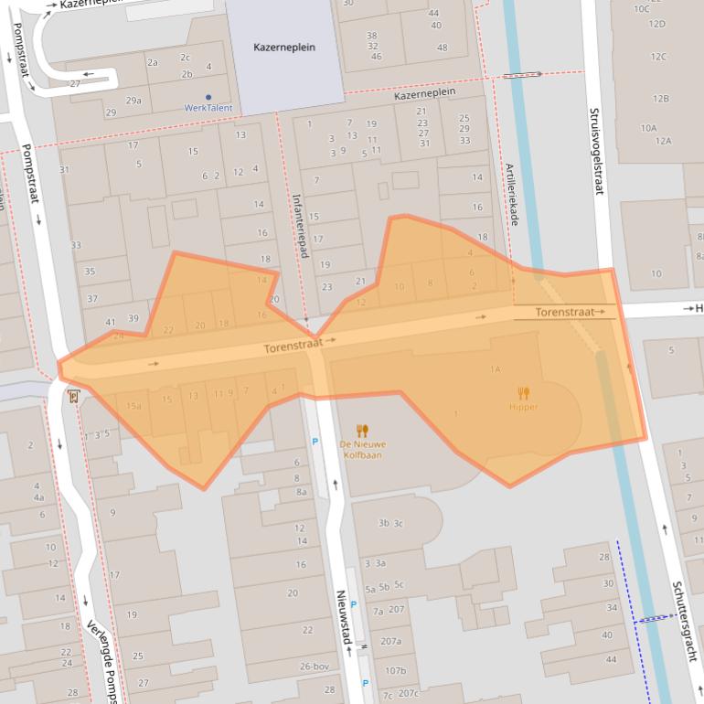 Kaart van postcodegebied 4201GS.