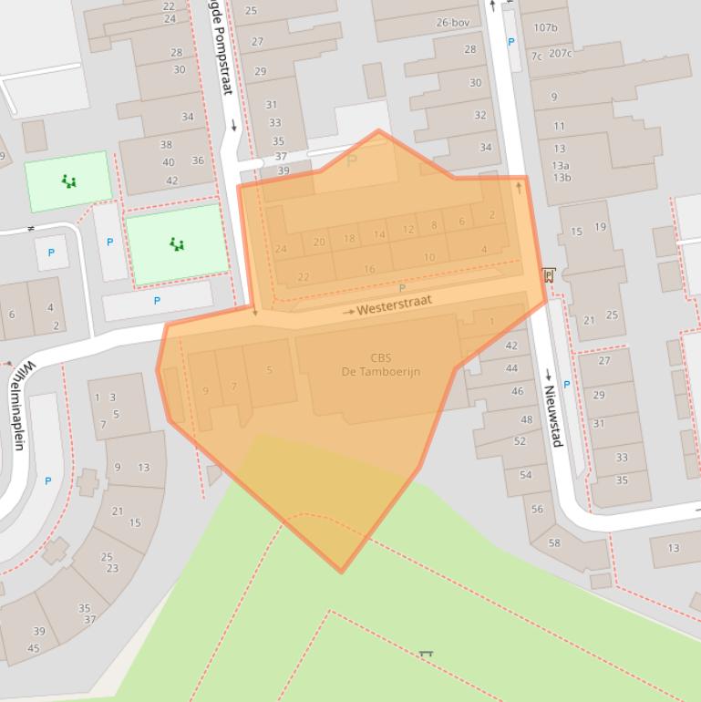 Kaart van postcodegebied 4201GT.