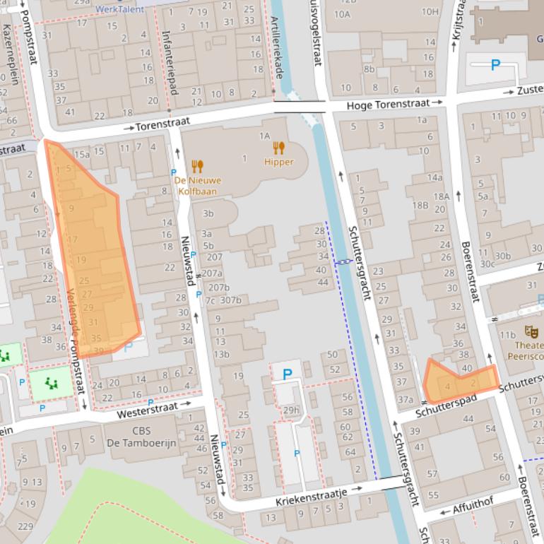 Kaart van postcodegebied 4201GX.